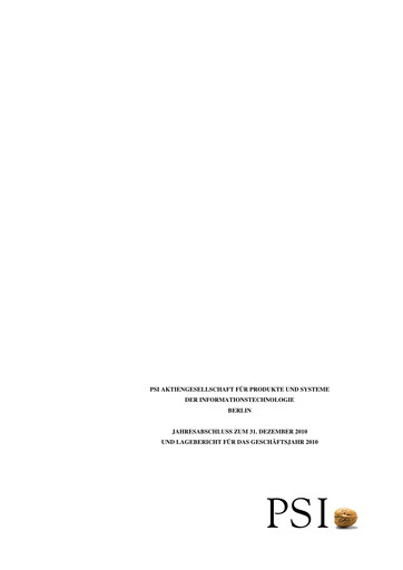 Thumbnail PSI Software Financial Statement 2010