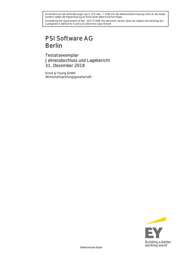 Thumbnail PSI Software Financial Statement 2018