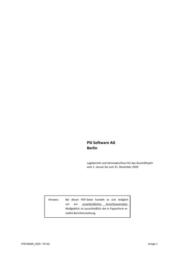 Thumbnail PSI Software Financial Statement 2020