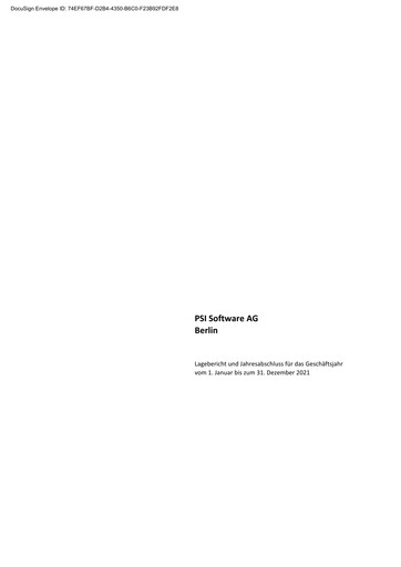 Thumbnail PSI Software Financial Statement 2021