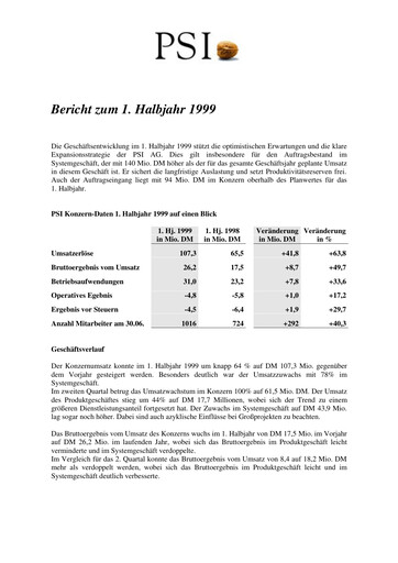 Thumbnail PSI Software Half-year Report 1999-h1