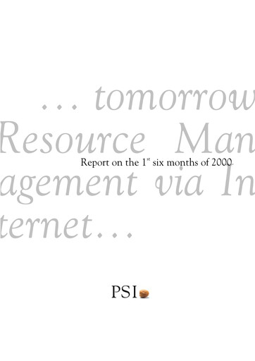 Thumbnail PSI Software Half-year Report 2000-h1