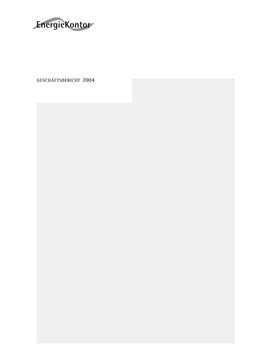Thumbnail Energiekontor Annual Report 2004
