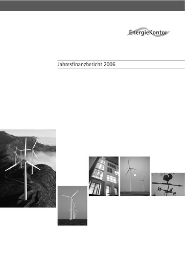 Thumbnail Energiekontor Financial Report 2006