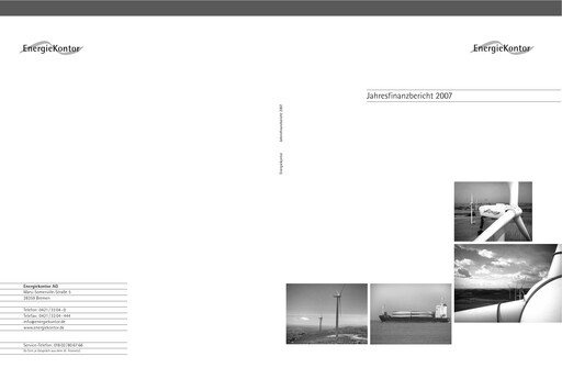 Thumbnail Energiekontor Financial Report 2007