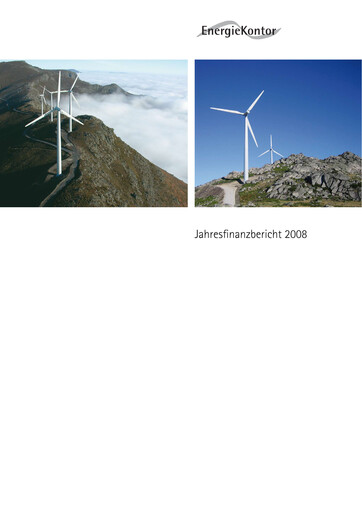 Thumbnail Energiekontor Financial Report 2008