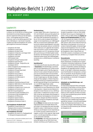 Thumbnail Energiekontor Half-year Report 2002-h1