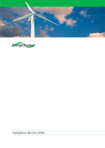 Thumbnail Energiekontor Half-year Report 2006-h1