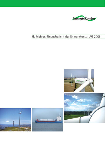 Thumbnail Energiekontor Half-year Report 2008-h1