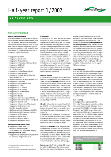 Thumbnail Energiekontor Half-year Report 2002-h1