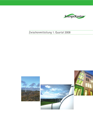Thumbnail Energiekontor Quarterly Report 2008-q1