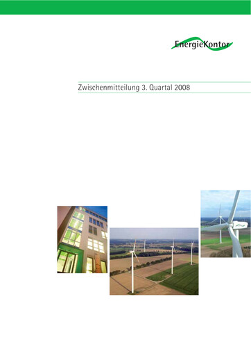 Thumbnail Energiekontor Quarterly Report 2008-q3