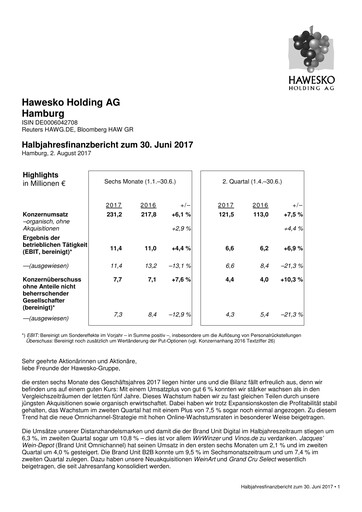 Vorschaubild Hawesko Halbjahresbericht 2017-h1