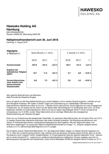 Vorschaubild Hawesko Halbjahresbericht 2018-h1