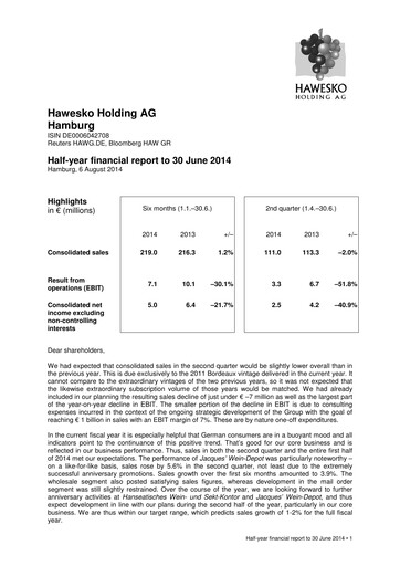 Vorschaubild Hawesko Halbjahresbericht 2014-h1