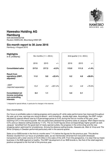 Vorschaubild Hawesko Halbjahresbericht 2016-h1