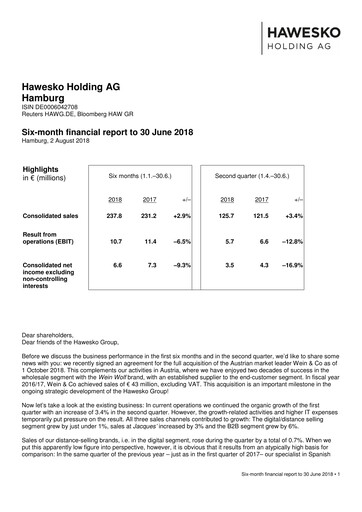 Vorschaubild Hawesko Halbjahresbericht 2018-h1
