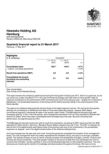 Vorschaubild Hawesko Quartalsbericht 2017-q1