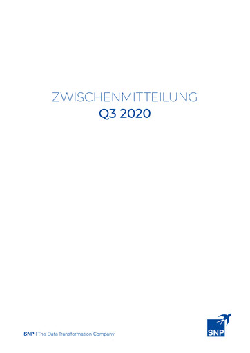 Vorschaubild SNP Schneider-Neureither & Partner Quartalsbericht 2020-q3