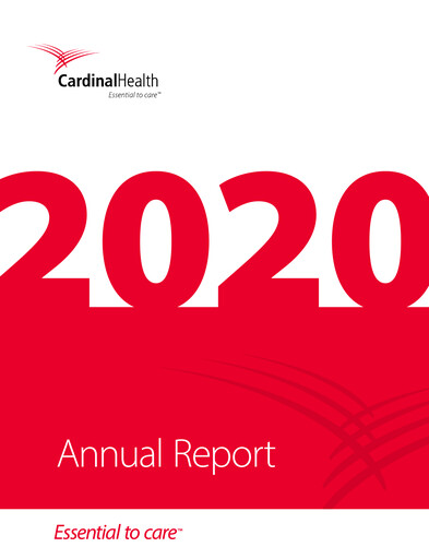 Miniature Cardinal Health Rapport annuel 2020