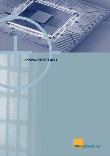 Thumbnail SÜSS MicroTec Annual Report 2003