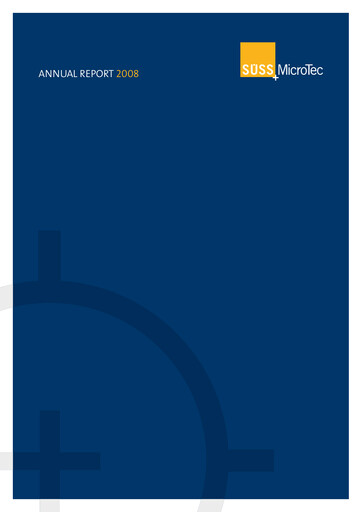 Thumbnail SÜSS MicroTec Annual Report 2008