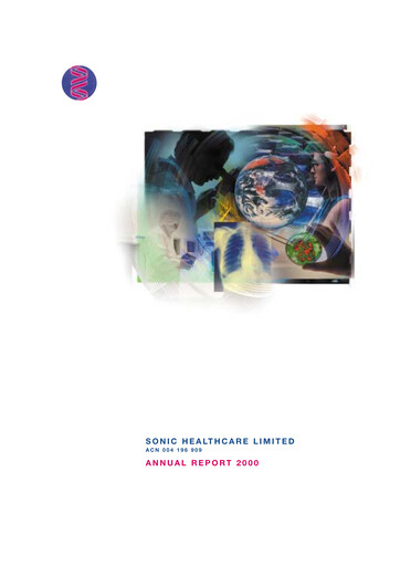 Thumbnail Sonic Healthcare Annual Report 2000