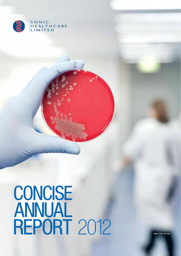 Thumbnail Sonic Healthcare Annual Report 2012