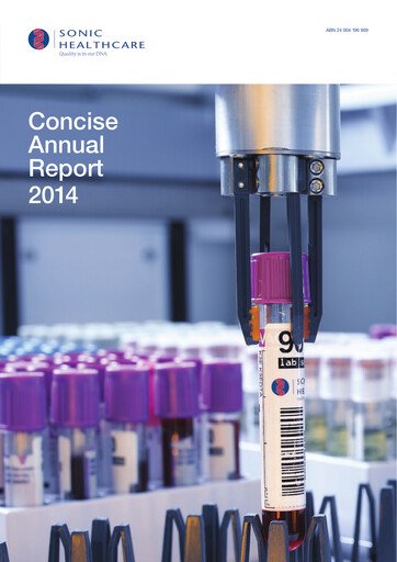 Thumbnail Sonic Healthcare Annual Report 2014
