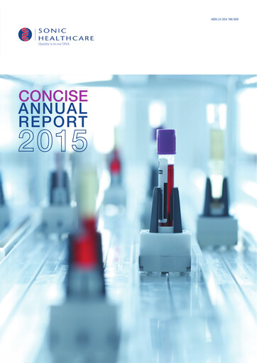 Thumbnail Sonic Healthcare Annual Report 2015