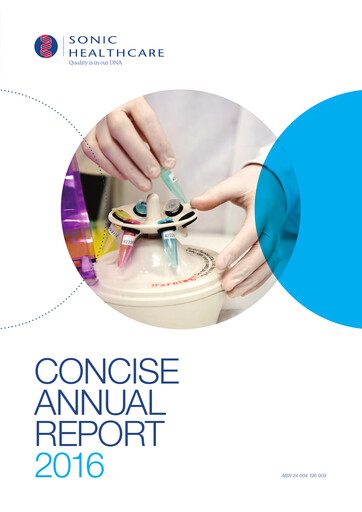 Thumbnail Sonic Healthcare Annual Report 2016