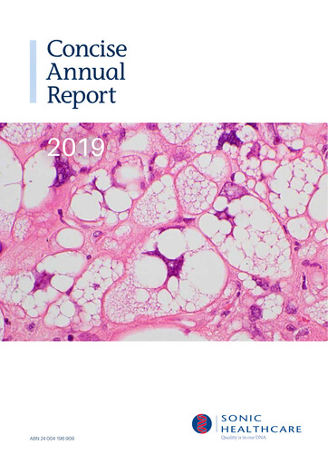 Thumbnail Sonic Healthcare Annual Report 2019
