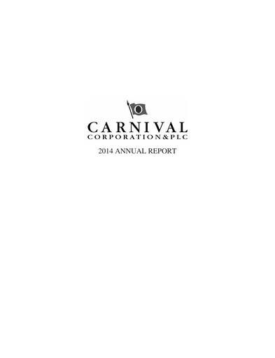 Thumbnail Carnival Corporation Annual Report 2014