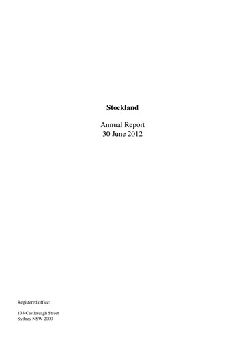 Thumbnail Stockland Annual Report fy2012