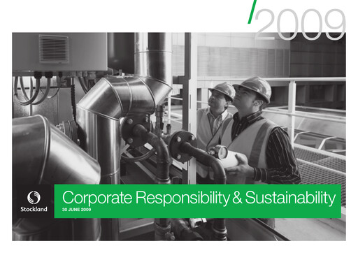 Vorschaubild Stockland Nachhaltigkeitsbericht 2009
