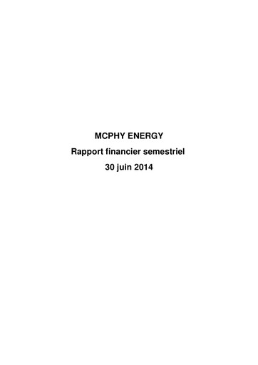 Miniature McPhy Energy Rapport semestriel 2014-h1
