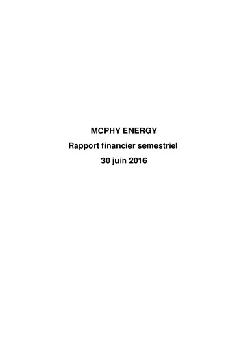 Miniature McPhy Energy Rapport semestriel 2016-h1