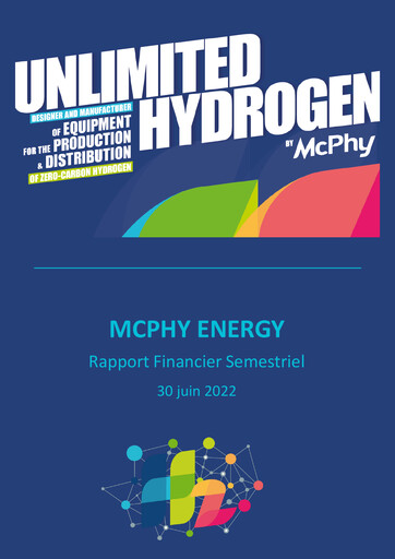 Miniature McPhy Energy Rapport semestriel 2022-h1