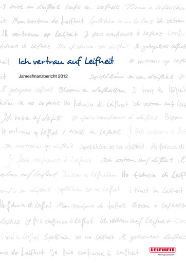 Miniature Leifheit Rapport annuel 2012