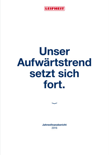 Miniature Leifheit Rapport annuel 2016