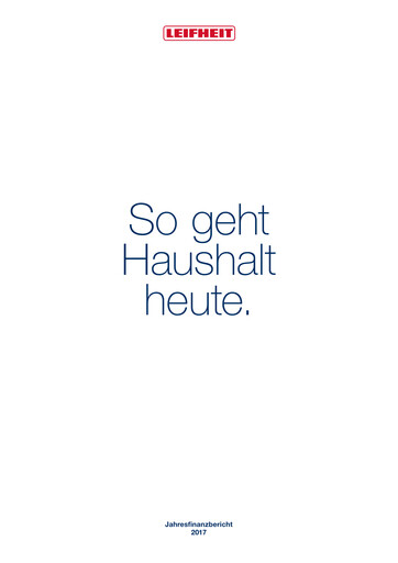 Miniature Leifheit Rapport annuel 2017