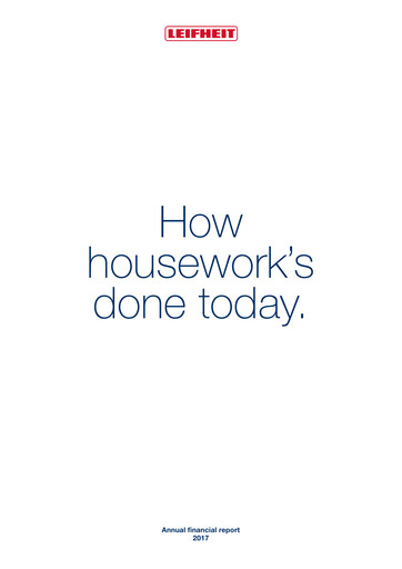 Miniature Leifheit Rapport annuel 2017