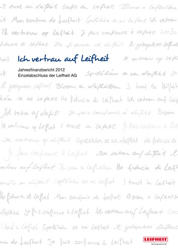 Thumbnail Leifheit Financial Statement 2012