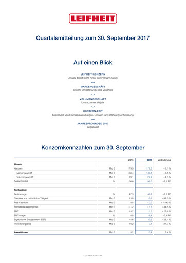 Thumbnail Leifheit Quarterly Report 2017-q3