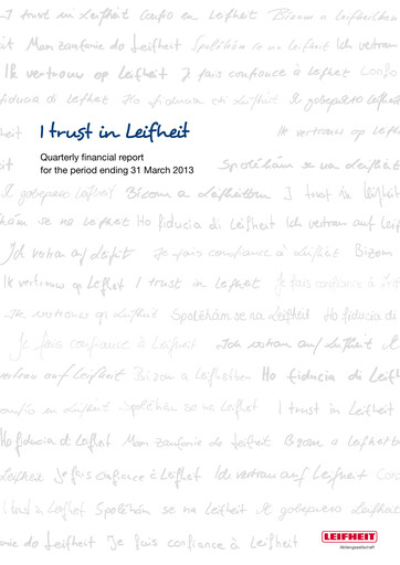 Thumbnail Leifheit Quarterly Report 2013-q1