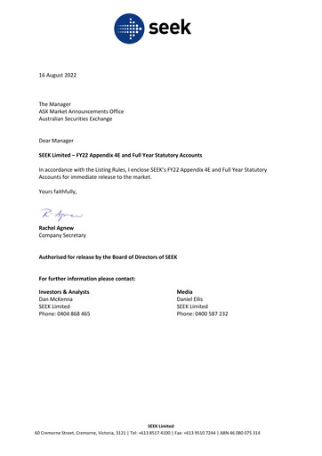 Thumbnail Seek Limited
 Financial Statement 2022