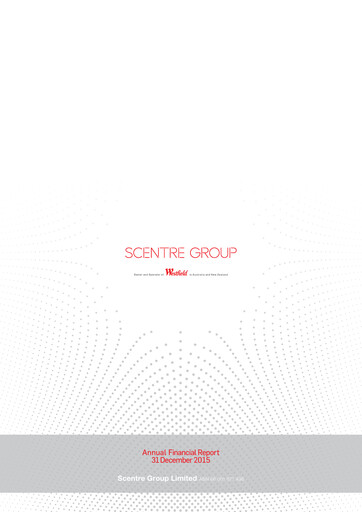 Miniature Scentre Group Rapport annuel 2015