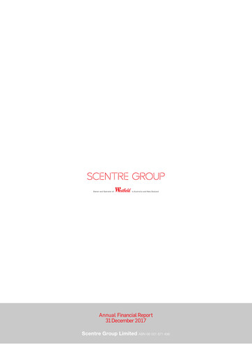 Miniature Scentre Group Rapport annuel 2017