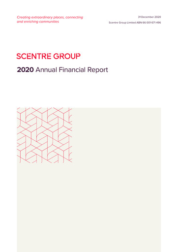 Miniature Scentre Group Rapport annuel 2020