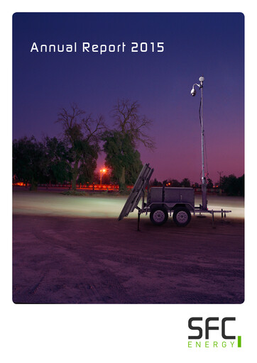 Vorschaubild SFC Energy AG Jahresbericht 2015